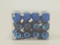 Dekorační kuličky (sada 24 ks) - tmavě modrá