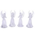 Umělá LED dekorace - anděl (teplá žlutá) - sada 4ks, 1/24
