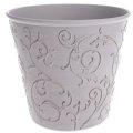Obal na květináč - Eko plast, bílý floral, 0/48
