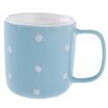 Porcelánový hrnek, modrý s putníky, 370ml, 6/36