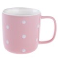 Porcelánový hrnek, růžový s putníky, 370ml, 6/36