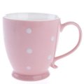 Porcelánový hrnek, růžový s putníky, 440ml, 6/36