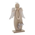 Dřevěný anděl 15cm - přírodní, 12/144